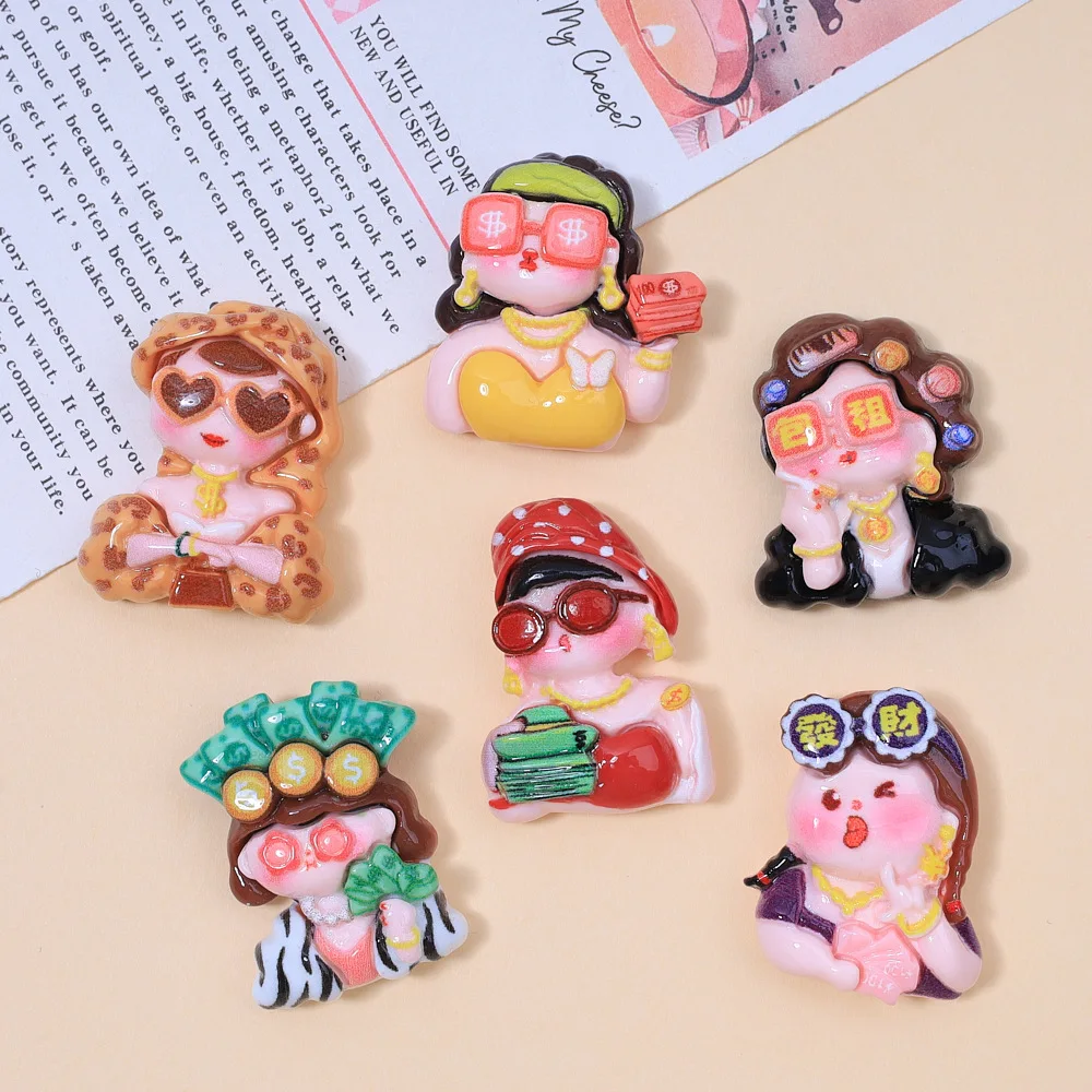 3 قطعة/الوحدة جديد الأميرة الأمير اكسسوارات الراتنج كبوشن مسطح لتقوم بها بنفسك مواد الحرف صنع المجوهرات السحر #3