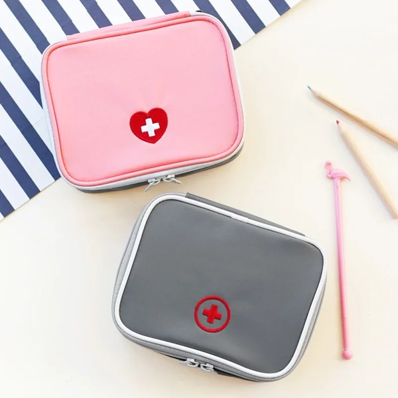 

Outdoor First Aid Kit Bag Travel Home Camping Portable Mini Pink Medical Pouch Pill Storage Bags Emergency Survival Kits