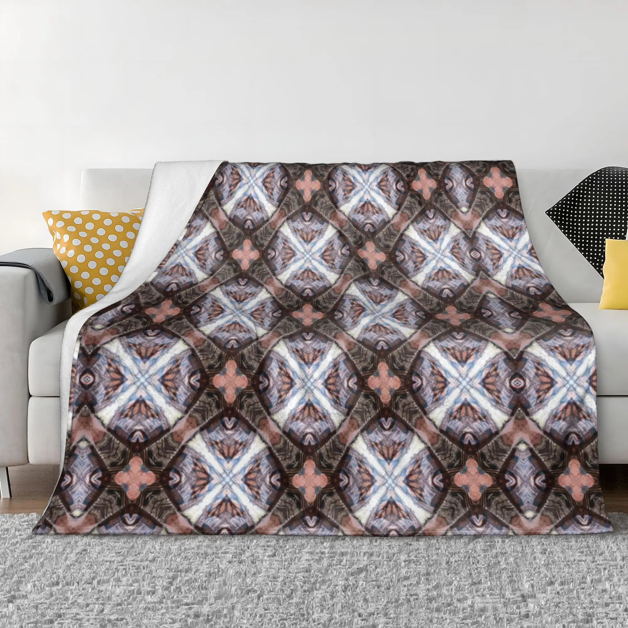 Polynesian Tongan Tapa Design Blankets Tribal Flannel Awesome Warm Throw Blankets for Home Restaurant  Winter