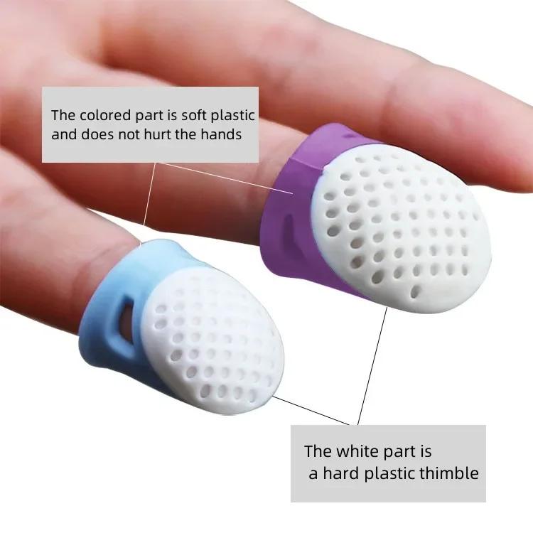 Silicone Thimbles Anti-stick Finger Cover Household Sewing Finger Protector Multifunctional Fingertips Crafts Sewing Tools