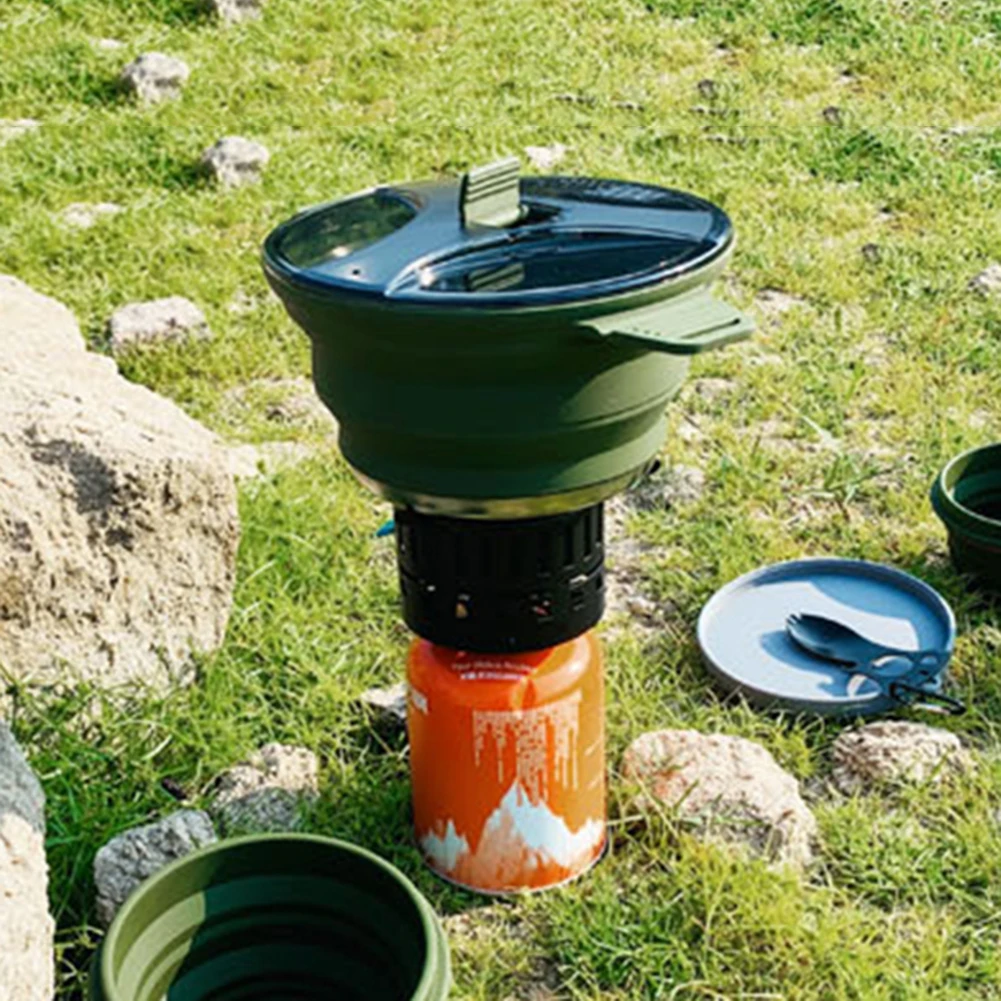 หม้อพับได้แบบพกพาสำหรับตั้งแคม - Camping Cooking Open Fire บทวิจารณ์และราคา