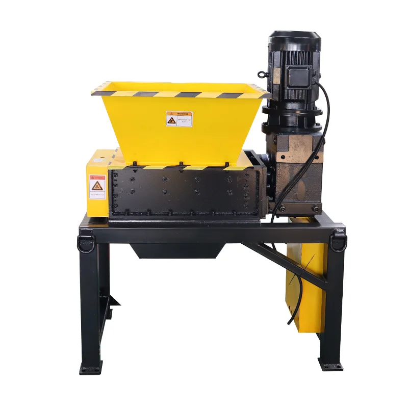 Small double shaft shredder, Chinese herbal medicine, tree branches, wood board shredder, industrial waste, domestic waste