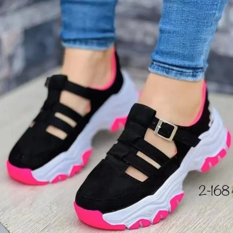 New Women Thick-Soled Comfortable Casual Shoes Woman Fashion Versatile Hollow Casual Sandals Female Sneakers Zapatos De Mujeres