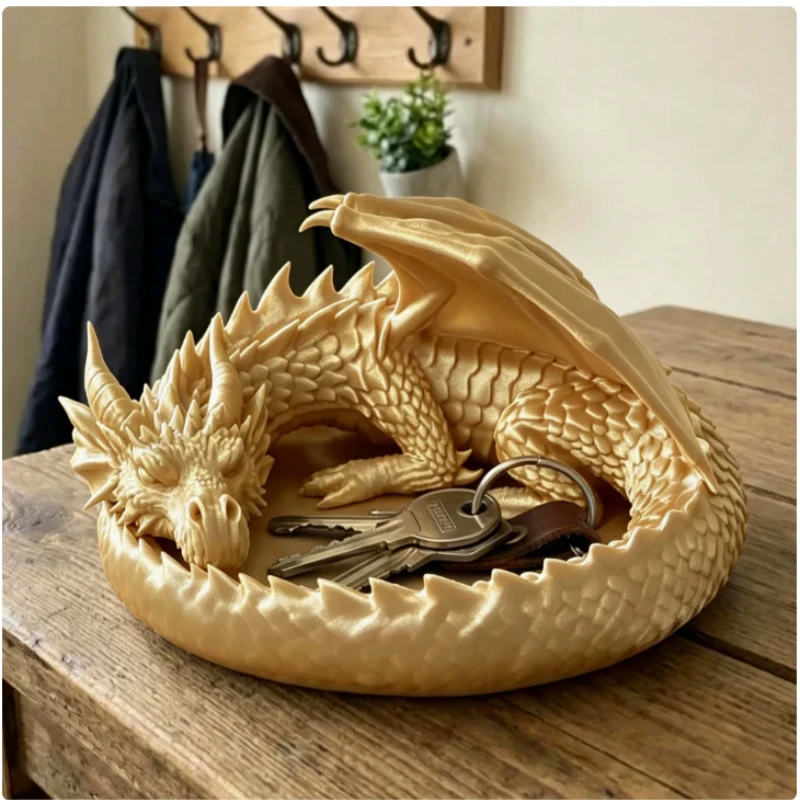 3D Mythical Creature Jewelry Organizer Ring Necklace Display Holder Dark Fantasy Decor Desktop Trinket Catchall Box For Men