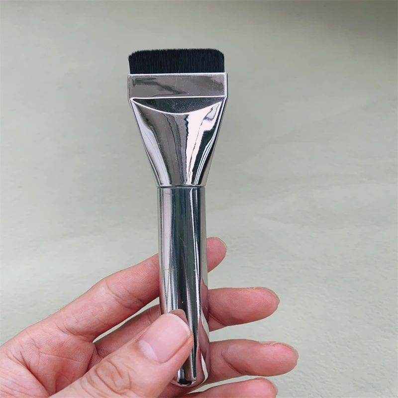 Brosse de fond de teint Ultra-fine à tête plate, correcteur sans trace, masque, outils de maquillage, sans puissance, couverture impeccable, beauté des cheveux doux, bricolage, 1 pièce