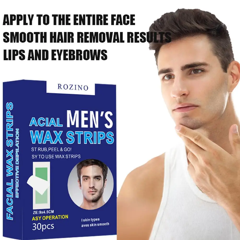 Paquetes de aceite de limpieza de cera de papel de depilación para hombres y mujeres, alisado de la piel, bigote, labio, vello facial, depilación