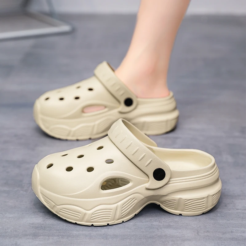 

Summer Men's Thick-Soled Non-Slip Breathable Toe-Cap Sandals Casual Beach Slippers Plus Size Multicolor Men Shoes