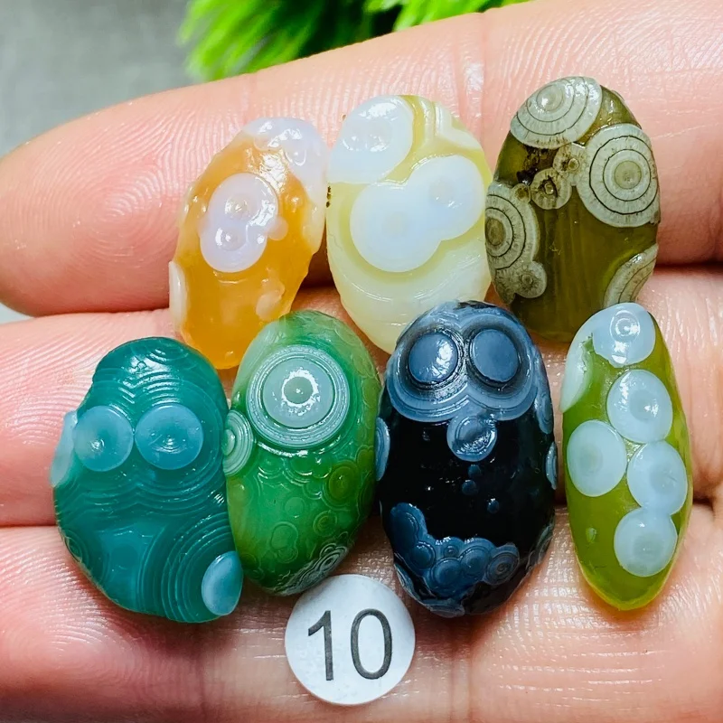 Natural  Colorful Sardonyx Agate Alxa Gobi  Rock Specimen Energy Crystal Healing Chakra Reiki Stone Garden Home Decor Gift 7Pcs