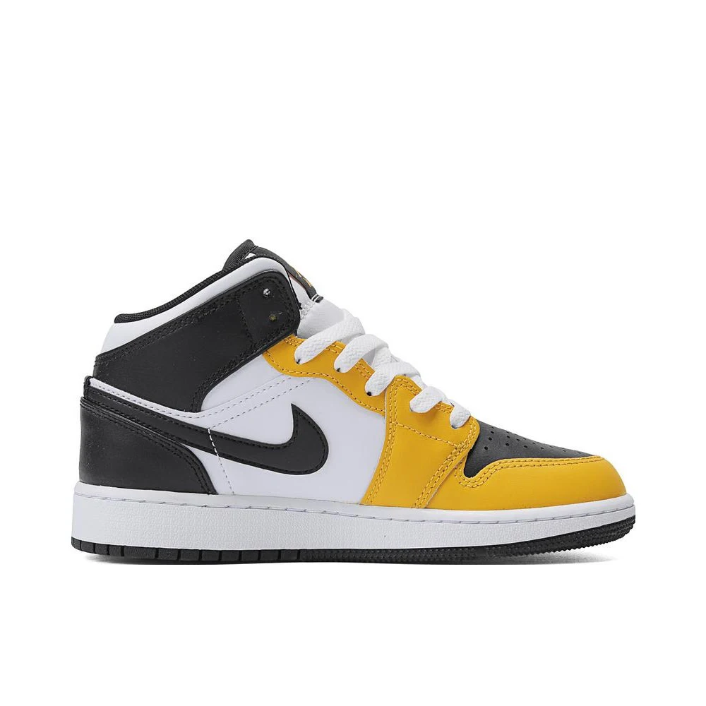 NIKE 2024 Boys AIR JORDAN 1 MID (GS) Kids Breathable Basketball Shoes DQ8423-701