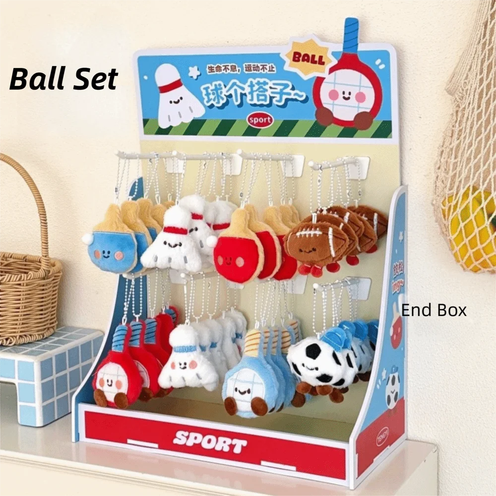 2 Teile/satz Nette Cartoon Schläger Schlüsselbund Plüsch Schläger Set Spielzeug Anhänger Tasche Dekoration Beste Freundin Anhänger