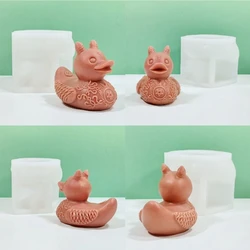 3D Duck Silicone Molds Animal Resin Castings Mould for DIYs Making Clay Craft Plaster Mould Table Decors