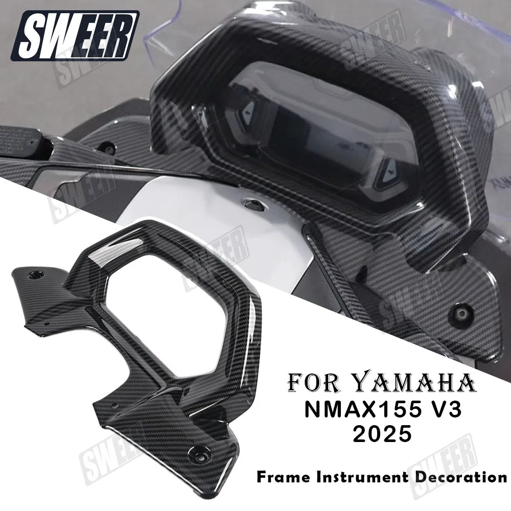 

Motorcycle Speedometer Dashboard Carbon Fiber Cover Compatible With Yamaha NMAX155 V3 2025 Frame Instrument Decoration