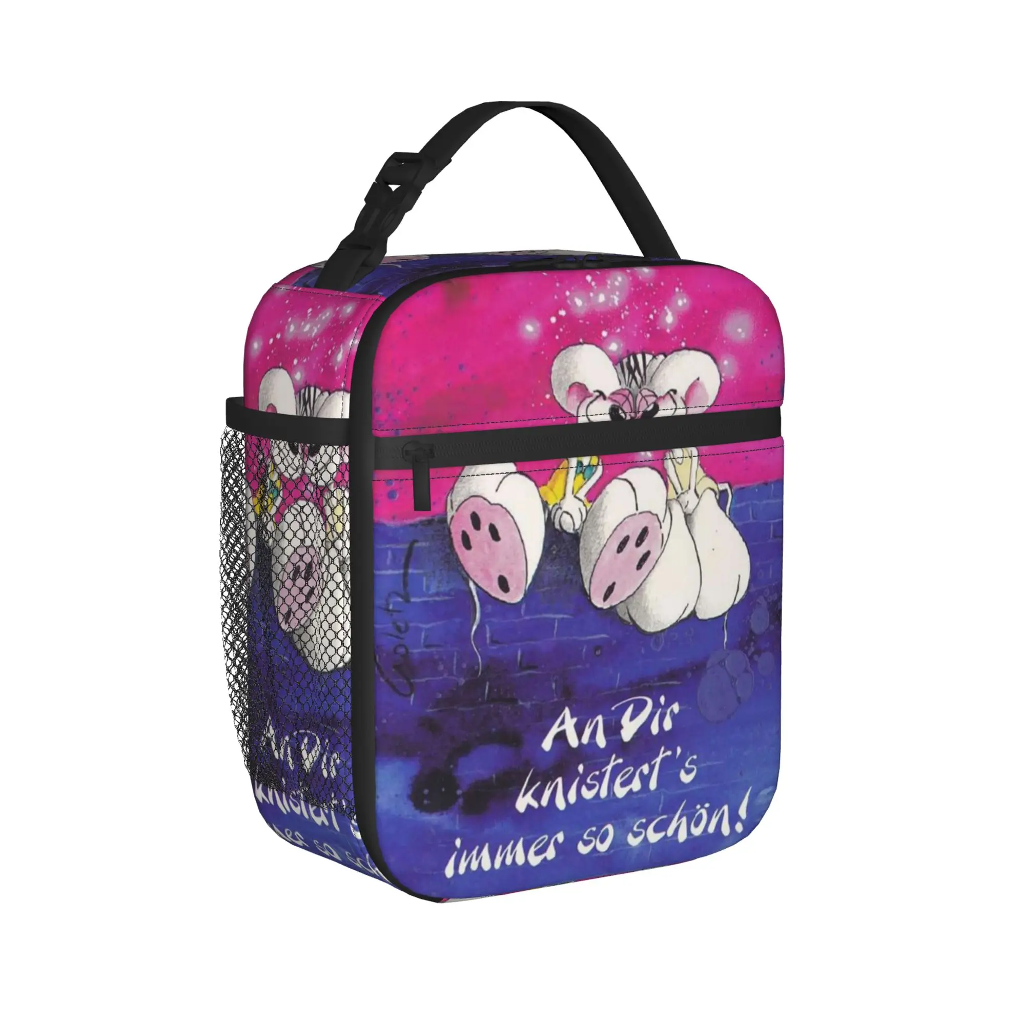 Diddl mouse Insulated Lunch Bag for Men Women  Food Container Portable Thermal Cooler Lunch Boxes For Picnic