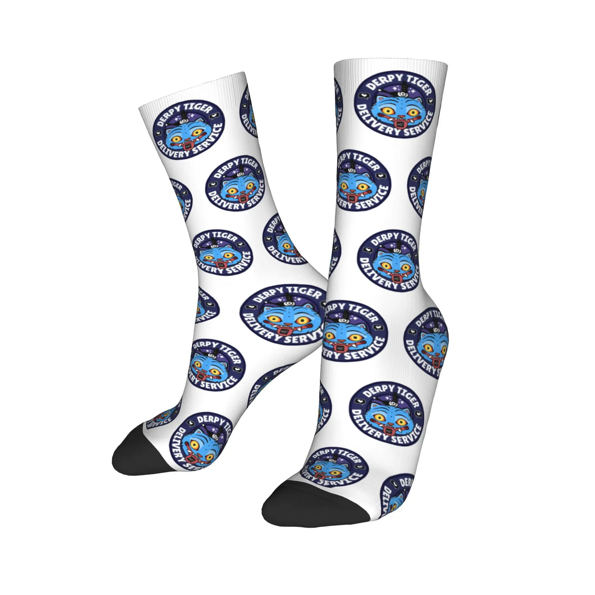 Calcetines cálidos de invierno Harajuku Unisex, calcetines de tigre azul para niño, calcetines de baloncesto transpirables Kpop Demon Hunters