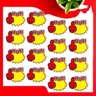 50 قطعة ملصق ترويجي وقت خدمة طويل ملصقات الأسعار لأحداث مبيعات السوق علامات الأسعار الترويجية علامات الإعلان