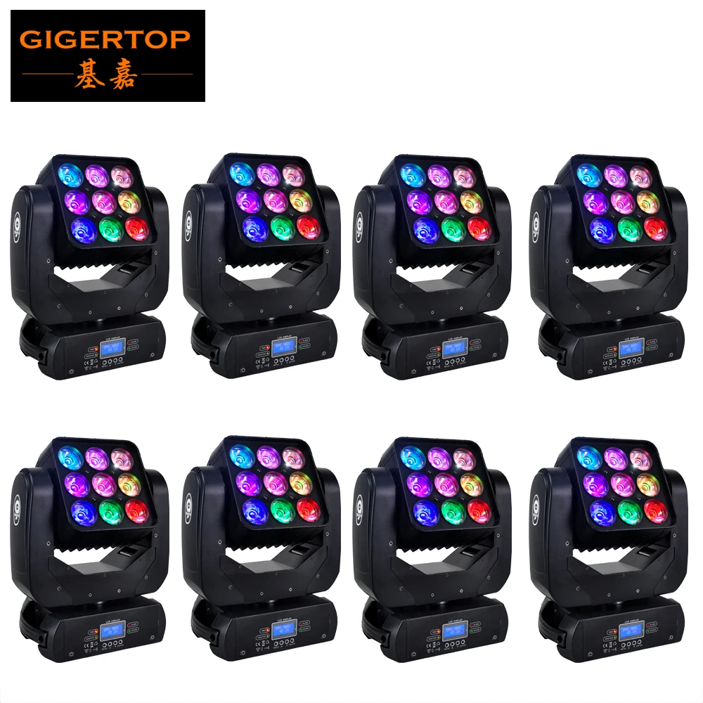 

8pcs/lot RGBW 4in1 COB 9x10W LED Matrix Moving Head Light For Stage TV Theatre TV Studio Rental and Disco Nightclub/ TP-L644