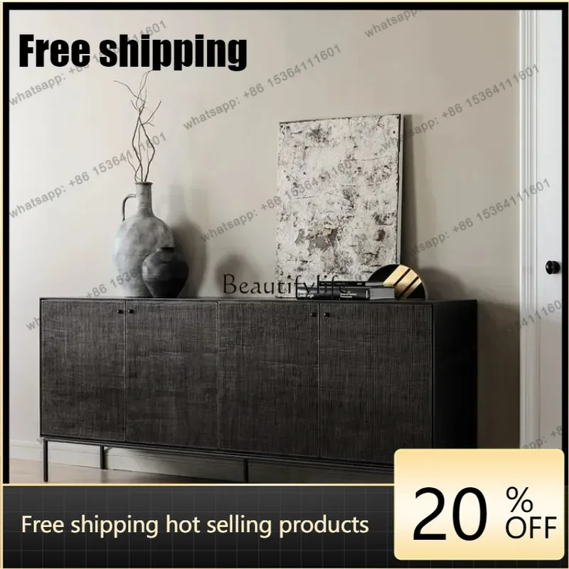 jj5 Belgian carved solid wood furniture retro cabinet Italian light luxury living room porch cabinet