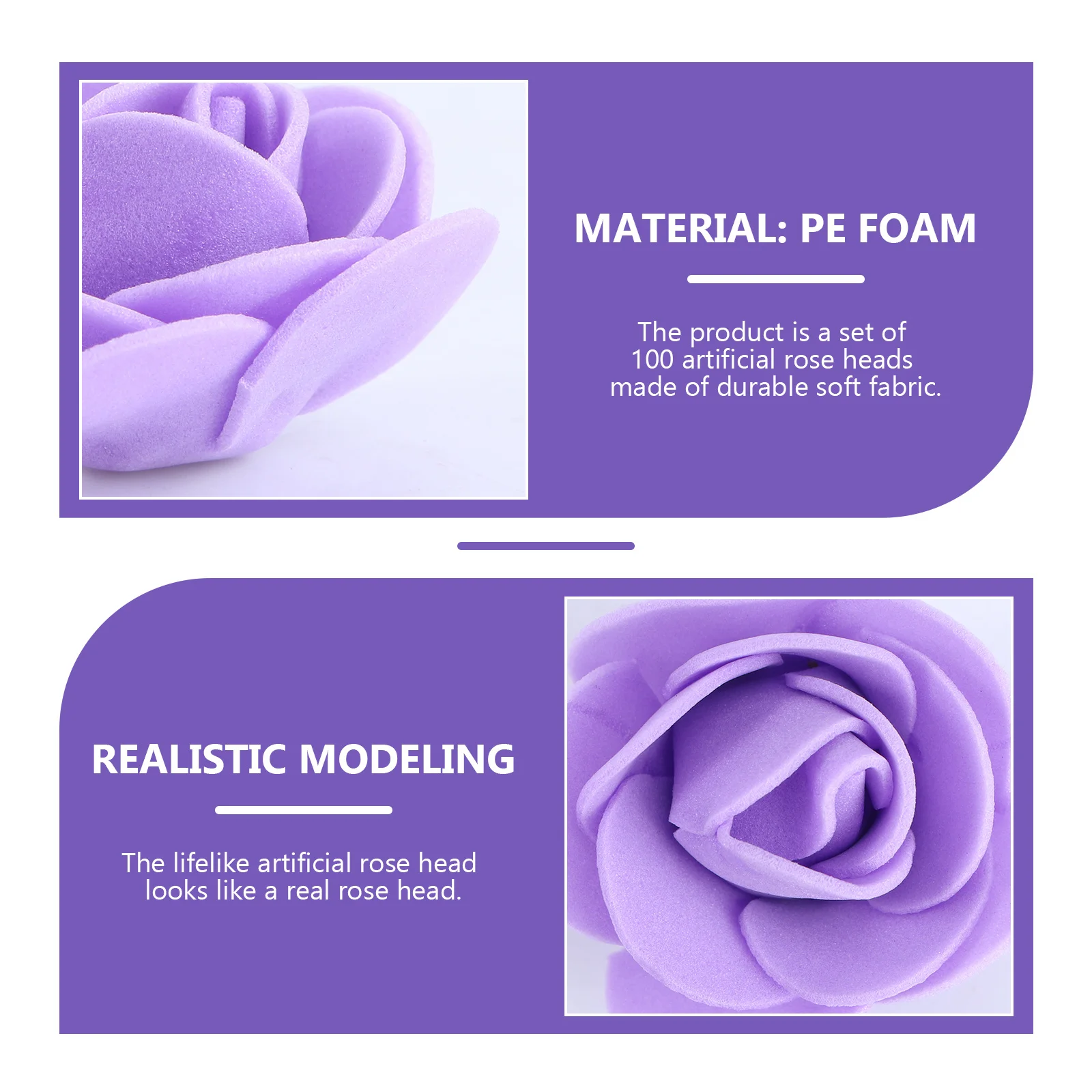 

100pcs 3.5Cm Foam Rose Heads Artificial Rose Heads For Diy Wedding Party Decor Fake Roses Home Decoration Craft Supplies