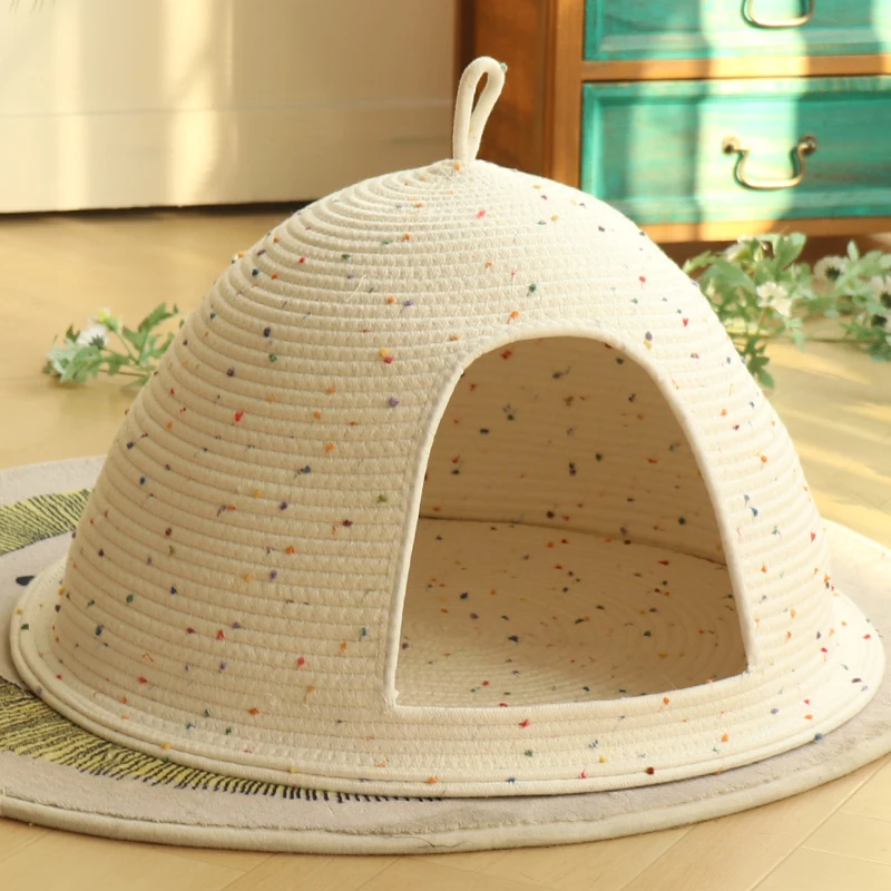 新しい猫用テント、冬は暖かく、安全でオールシーズン対応、取り外し可能、洗濯可能、傷や摩耗に強い