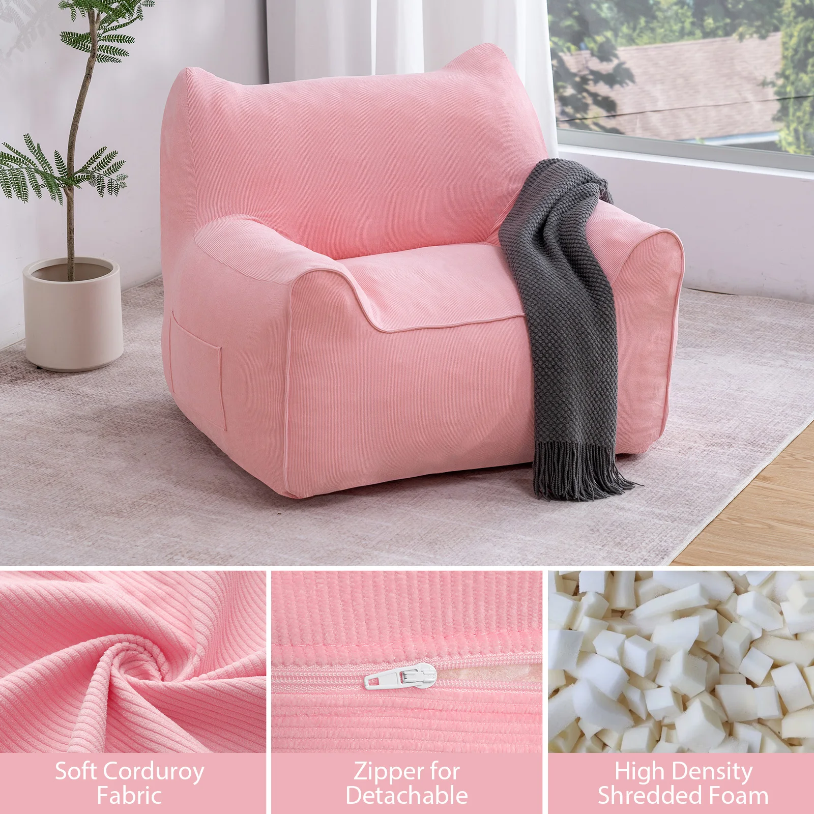 Sillas tipo puf, relleno suave con relleno, sofá esponjoso y perezoso, tumbona imperial, silla gigante para dormitorio, sala de estar