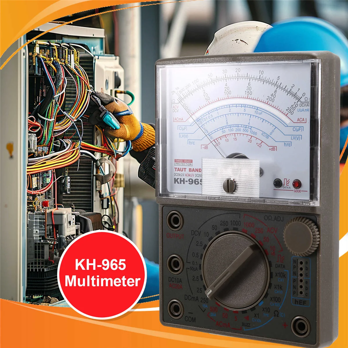 A04I -965 Analoge multimeter Mechanische wijzermeter AC/DC-spanningsstroomweerstandsmeter met testpen Multitester