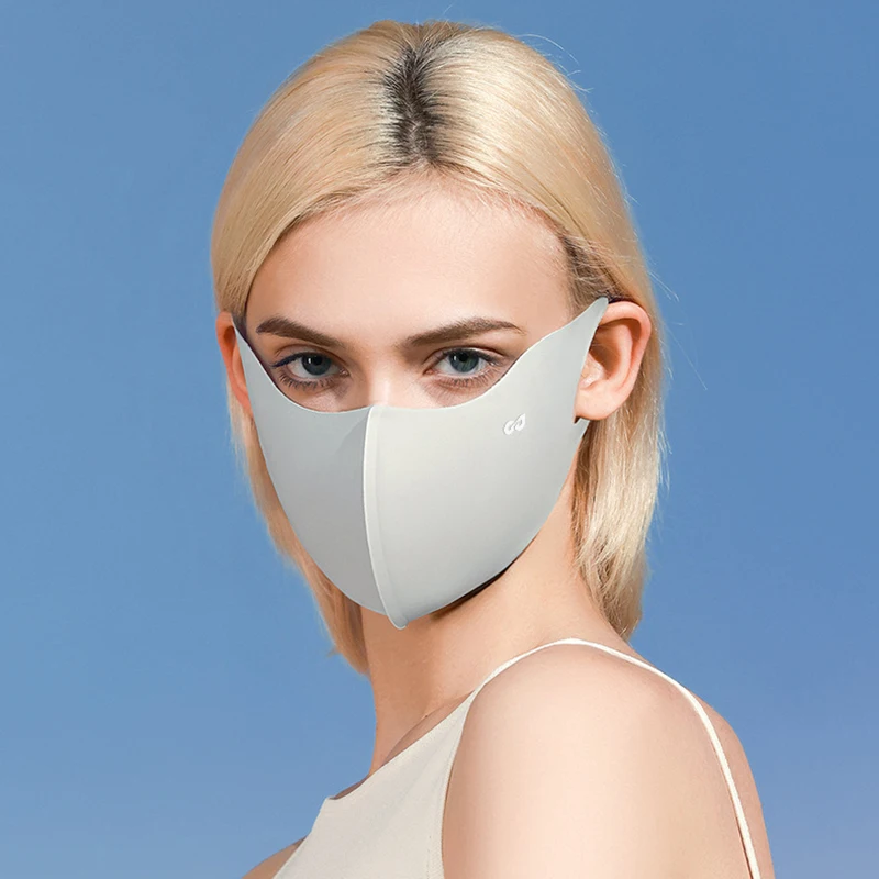 Summer UV Protection Mask for Women Ice Silk Breathable Tailorable Three-Dimensional Elastic Cool Anti Scratch Makeup Lady Mask