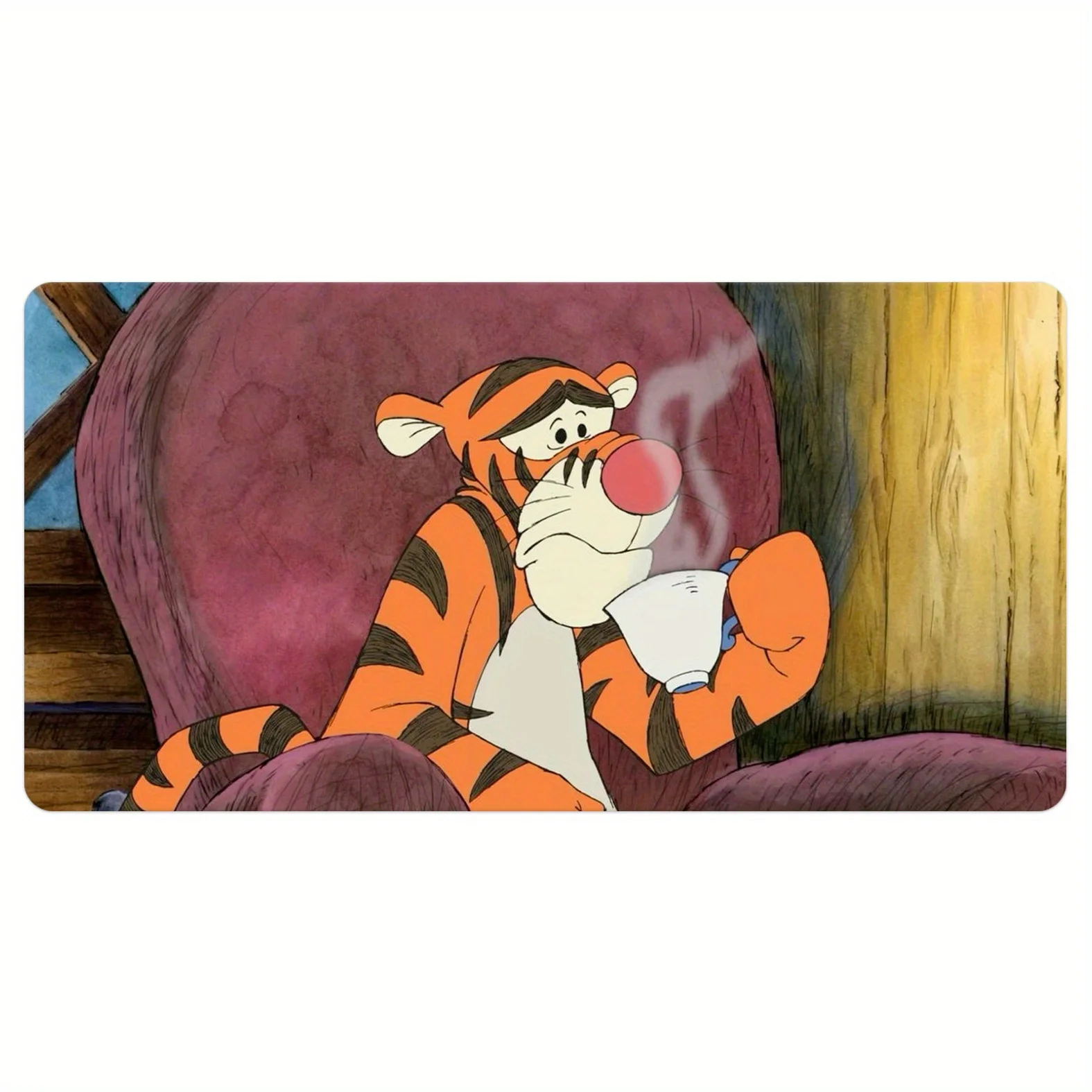 لوحة ماوس ديزني ويني ذا بوه آند فريندز - سجادة مكتب مقاومة للماء غير قابلة للانزلاق مع بوه بير، تيجر، خنزير صغير، كرسي بذراعين مريح وعسل
