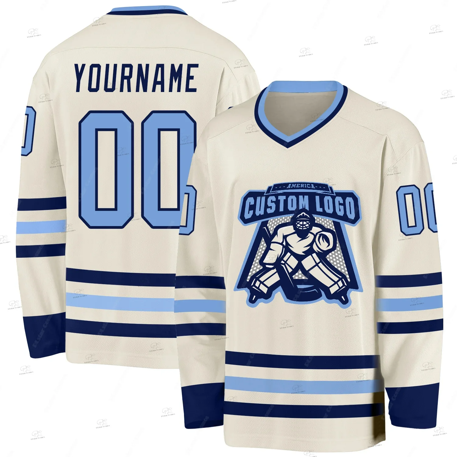 

NewFashion Custom Name Team Suits Colorful Retro Vintage Breathable Pullover 3DPrint Casual Hockey Long Sleeves Jersey Shirts X9