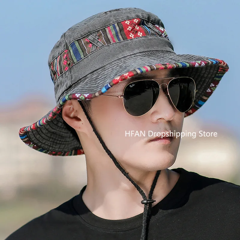 Fisherman's hat Mountaineering fishing hat new fashion cowboy fisherman's hat men's sun visor sunscreen men's summer sun cap