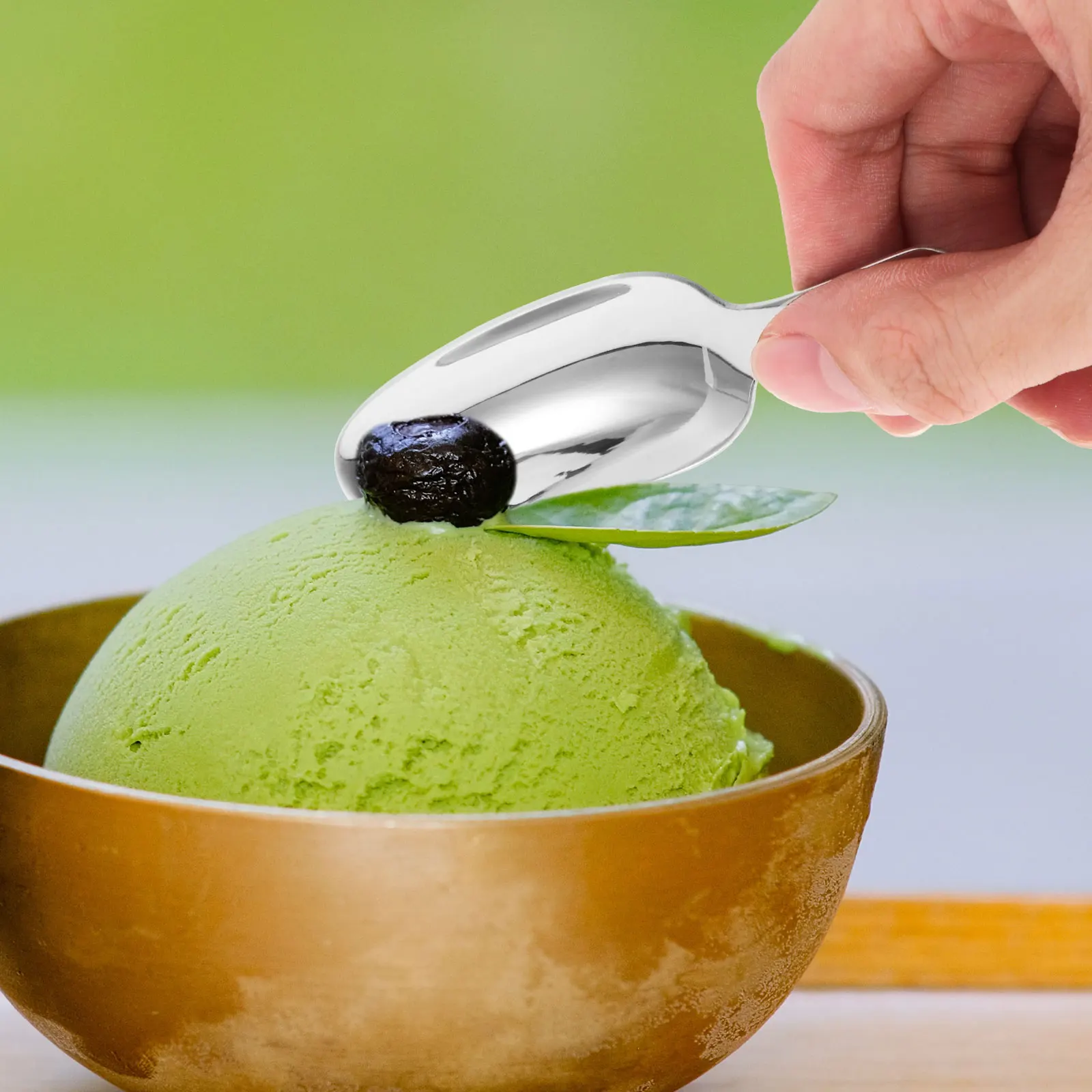 

3Pcs Versatile Stainless Steel Dessert Spoons Ice Cream Tea Scoops For Watermelon Snowballs