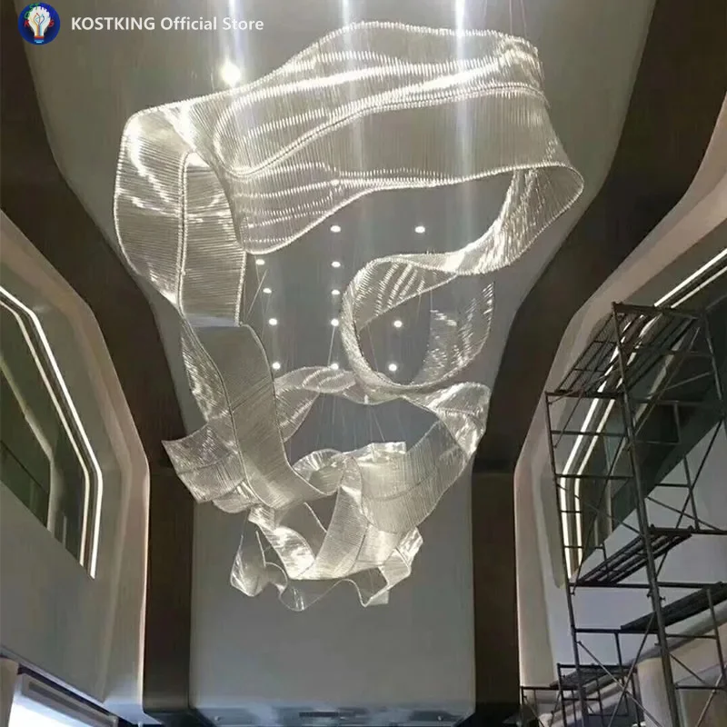 Creative Crystal Chandelier Living Room Hotel Modern Art Color Glass Chandelier Irregular Decoration Customized Chandeliers