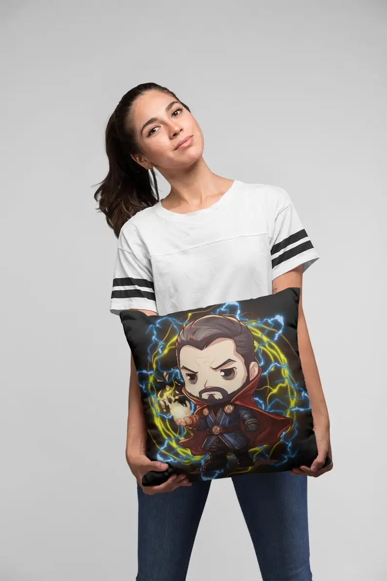 Chibi Doctor Strange , Stephen Strange cushion, Pillowcase, Pillow Cover, cushion case, Marvel, cute kawaii