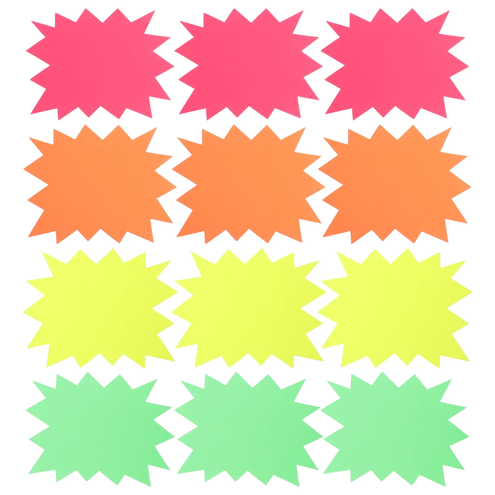 

40Pcs Fluorescent Burst Tags Bright Pop Signs for Retail Shop Pricing Labeling Tools Supermarket Pharmacy Clothing Store