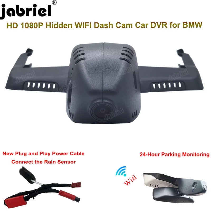 

Jabriel for BMW X4 G02 X4 M F98 2018 2019 2020 2021 2022 2023 HD 1080P Wifi Dash Cam Camera Plug and Play Car DVR Video Recorder