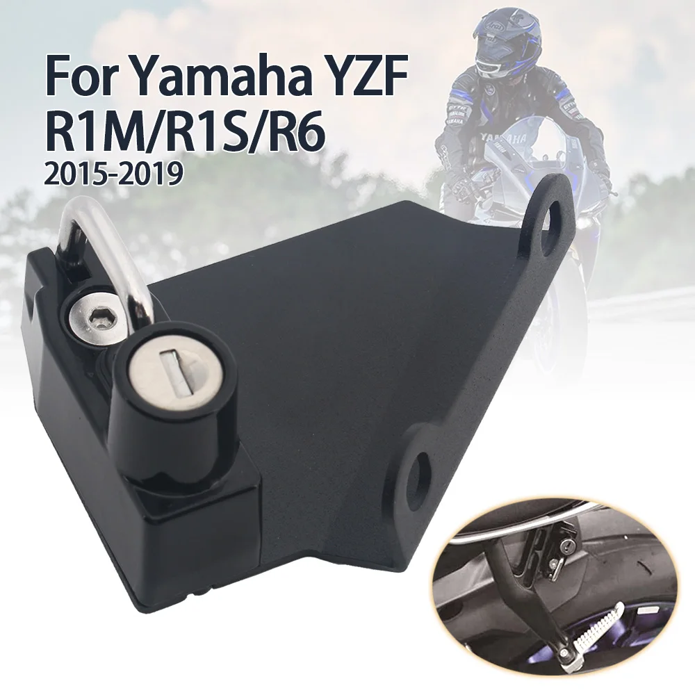 Yamaha YZF YZF-R1M R1S R6 kask için motosiklet kask kilit kiti güvenlik anti-hırsızlık kilit pas geçirmez sağlam alüminyum aksesuarları