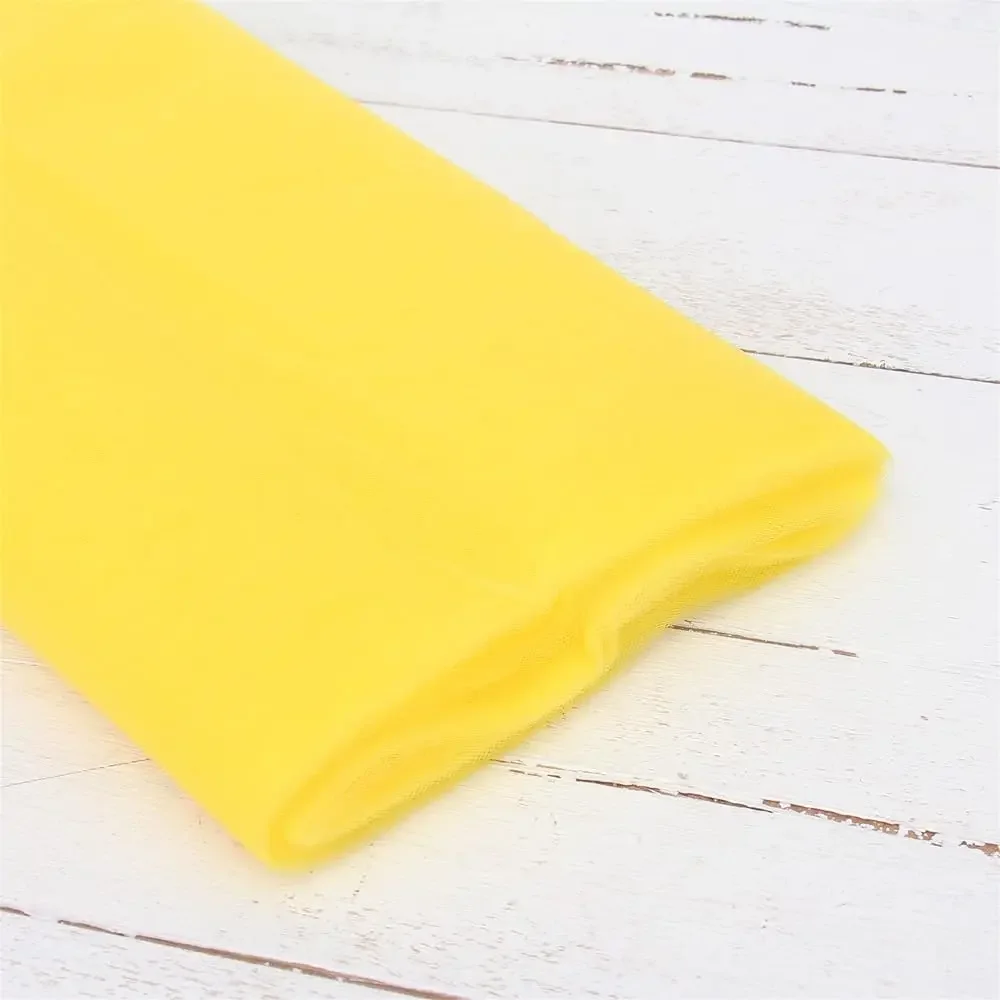 

Premium Soft Tulle Bolt - 54\ by 20 Yards (60 ft) Fabric - For Wedding, Parties, Costumes, and Decoration - Canary