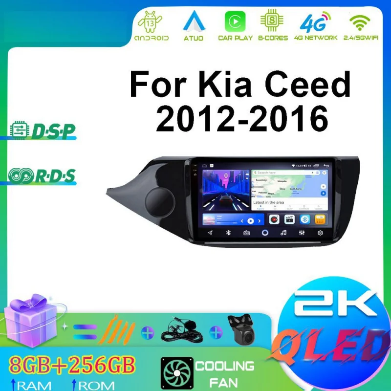 

For Kia Ceed 2012-2016 Car Intelligent Systems Android Car Player GPS WIFI Carplay 4G Car Radio Navigation Stereo Car Electronic