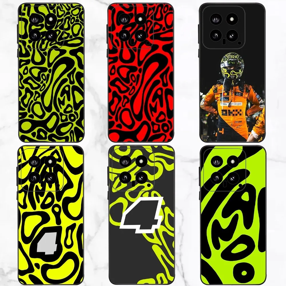 F1 F-Formula 1 L-Lando N-Norris Phone Case For Xiaomi 11 Redmi Note 11 5G 8T 9A 9 10T Note8Pro Note9 12SUltra Black Case