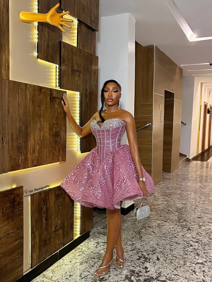 

Aso Ebi A-line Crystal Decal Ball Dress Sexy V-neck Off Shoulder Waist Formal Occasion Birthday Party Evening Dress Customized