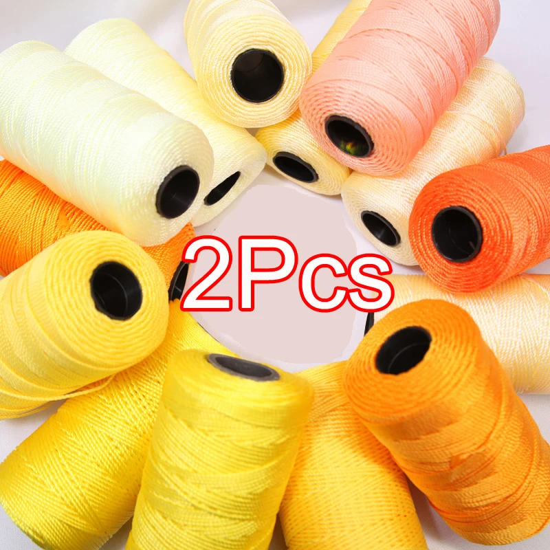 2Pcs Crocheting yarn Summer Polyester Thread cool ice Crochet Yarn For DIY Crochet mat bracelet Bag dress Hat shoes amigurumi view 2