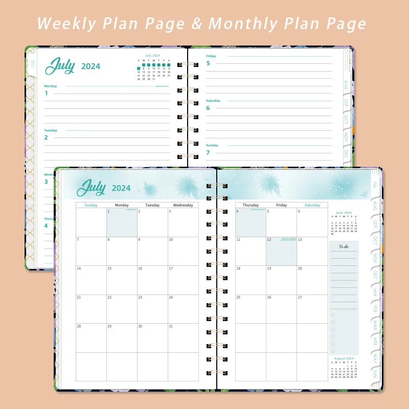 2024-2025 Planner Academic Planner Weekly and Monthly Planner Calendar Weekly Schedule Student Class Notebook