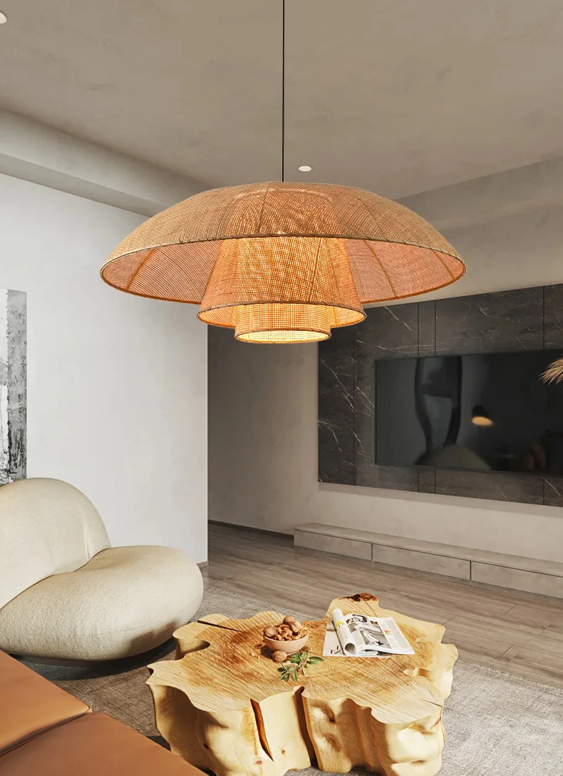 

Chinese style rattan handmade design pendant light, home decoration restaurant attic pendant light YX303BN