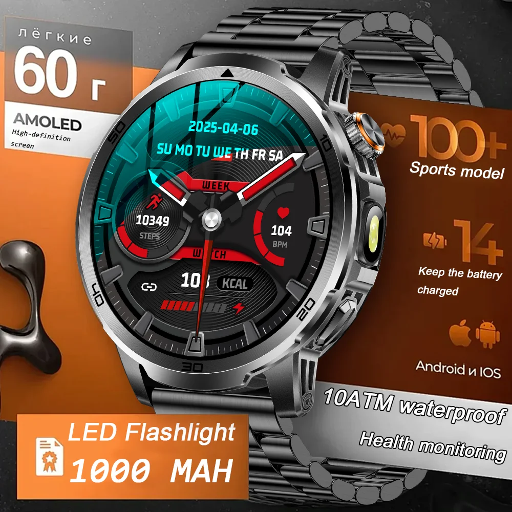 

Новые T-Rex3, 1000 мАч, большая батарея, прочные умные часы для взрослых, 1,85-дюймовый GPS-трекер, компас, 10 АТМ, водонепроницаемые, BT Call, спортивные умные часы