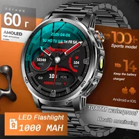 Nuevo T-Rex3 1000mAh batería grande duradero reloj inteligente para adultos 1,85 pulgadas GPS trackr brújula 10ATM impermeable BT llamada deportes Smartwat