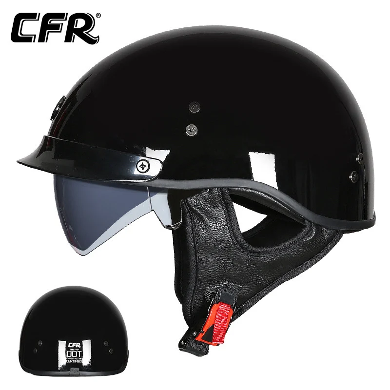 Capacete Half Helmet Motocross Racing Retro Motorcycle Electric Helmet Motorcycles Cruiser Scooter Open Face Helmet DOT Approved