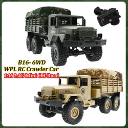 WPL B16 1/16 RC Truck 6WD Remote Control Climbing Car RTR 2.4G Mini Full Scale Electric toy Model Crawler Car for Adult/Children