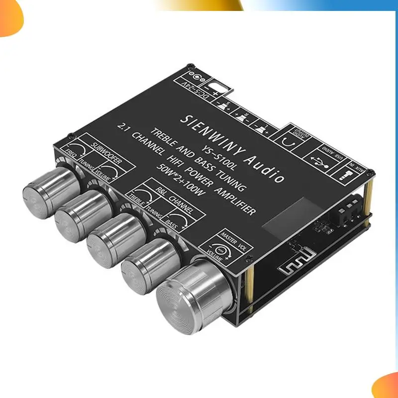 

B48A YS-S100L Bluetooth 5,0 Плата усилителя сабвуфера 2,1-канальный модуль платы аудиоусилителя Плата цифрового усилителя мощности