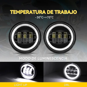 4.5 " 4 1/2 İnç motosiklet led sis geçen ışık yardımcı olmak için harley, klasik yol kral, 4.5 İnç led sis lambası En iyi 10 satış, far yardımı-retro bisiklet-no. 3