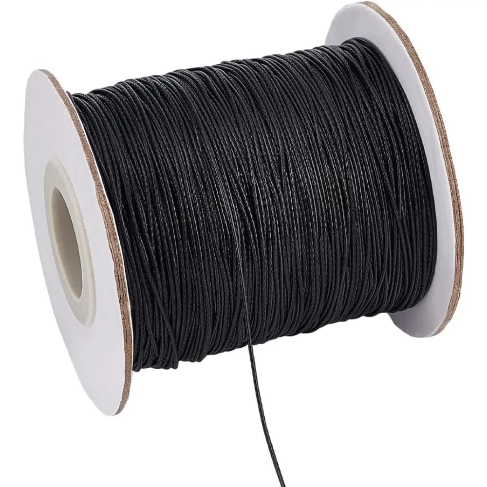 

0.5mm Cord 200 Yards Cotton Cord Black Thread Beading String Craft String for Bracelet