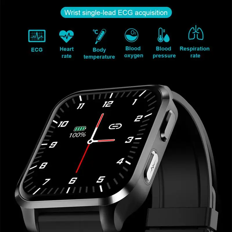 Top! E90 Smart Watch Bluetooth Call Full Touch Woman Man Fitness Heart Rate Blood Pressure Monitoring ECG Sport Waterproof